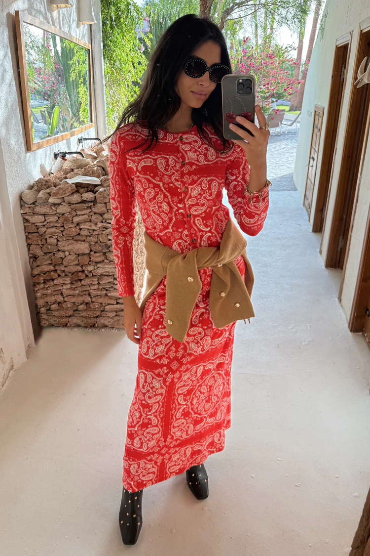 Red Bandana Rib Dorris Skirt - Image 5