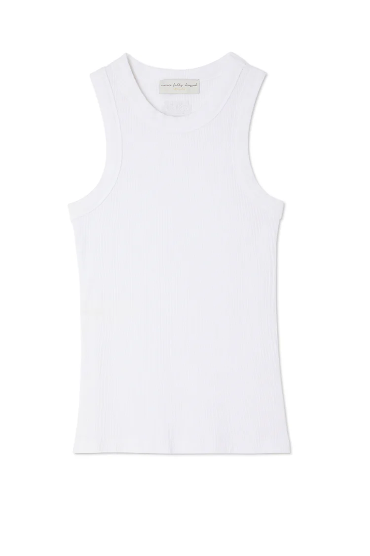 White Ribbed Tank - Image 9